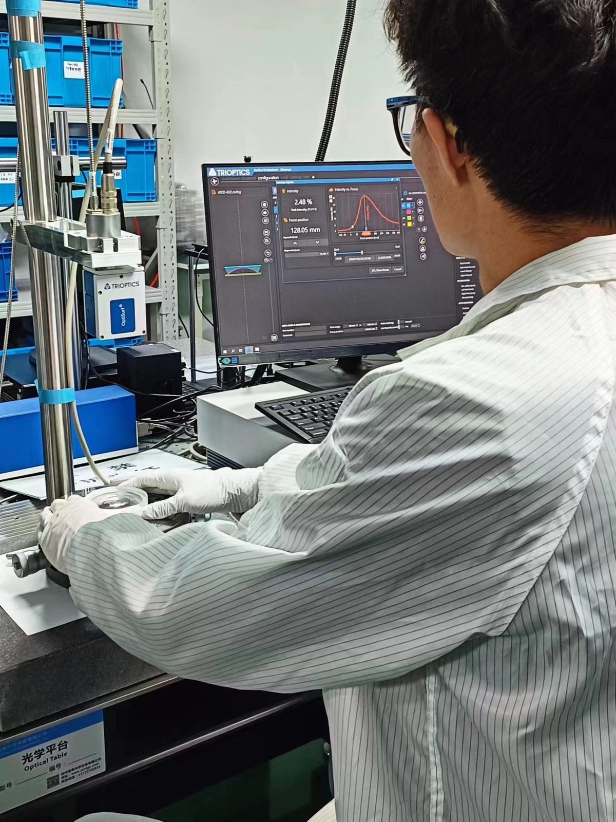 Precision lens manufacturing and test line at the Lensmind Hangzhou factory