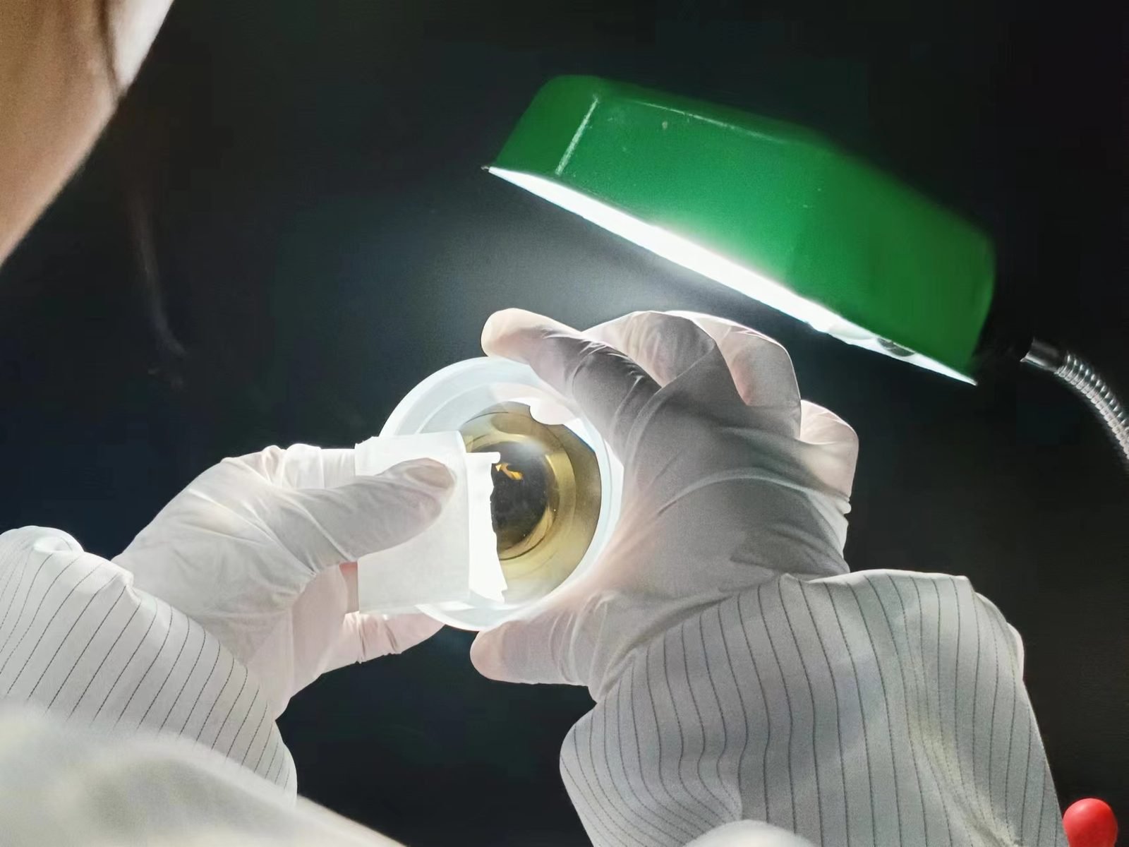 Optical cleaning station at the Lensmind Hangzhou factory