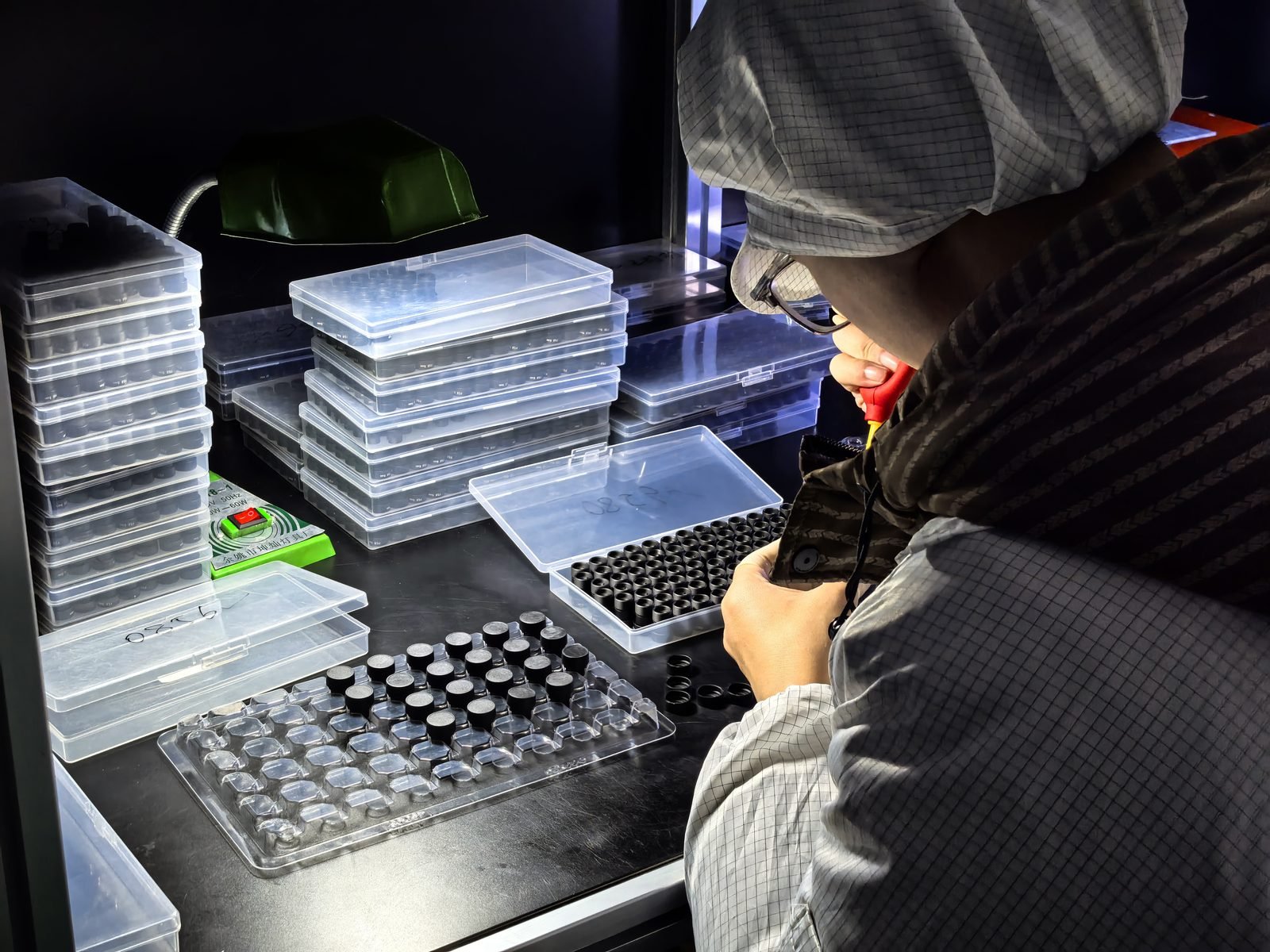 Precision lens manufacturing line at the Lensmind Hangzhou factory