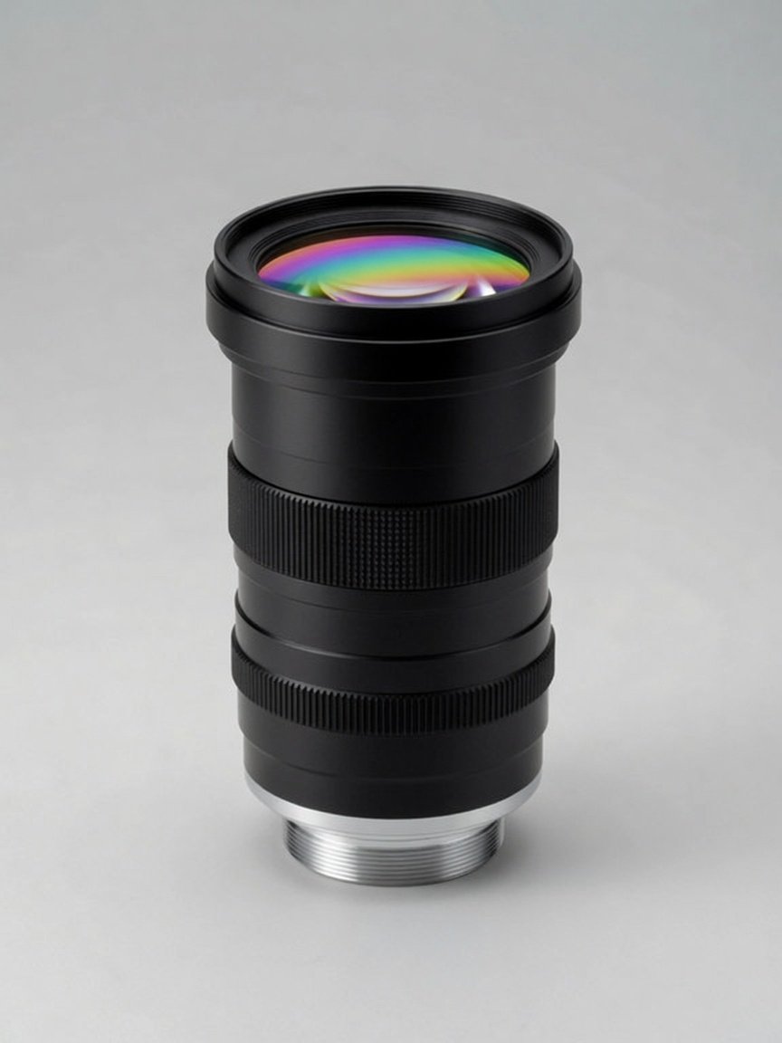 Lensmind LMXHG-066 30-150 mm thermal imaging zoom lens with germanium element, standing catalog photo